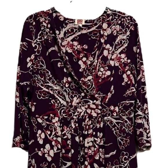 VIVIENNE TAM Dress, Plum Combo Color, Size Large - Picture 2 of 7